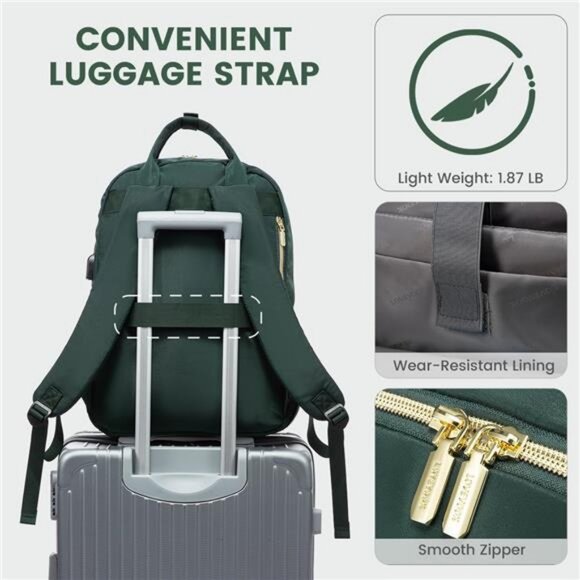 LOVEVOOK 15.6 Inch Laptop Backpack for Women,Fashion Work Travel main image 7
